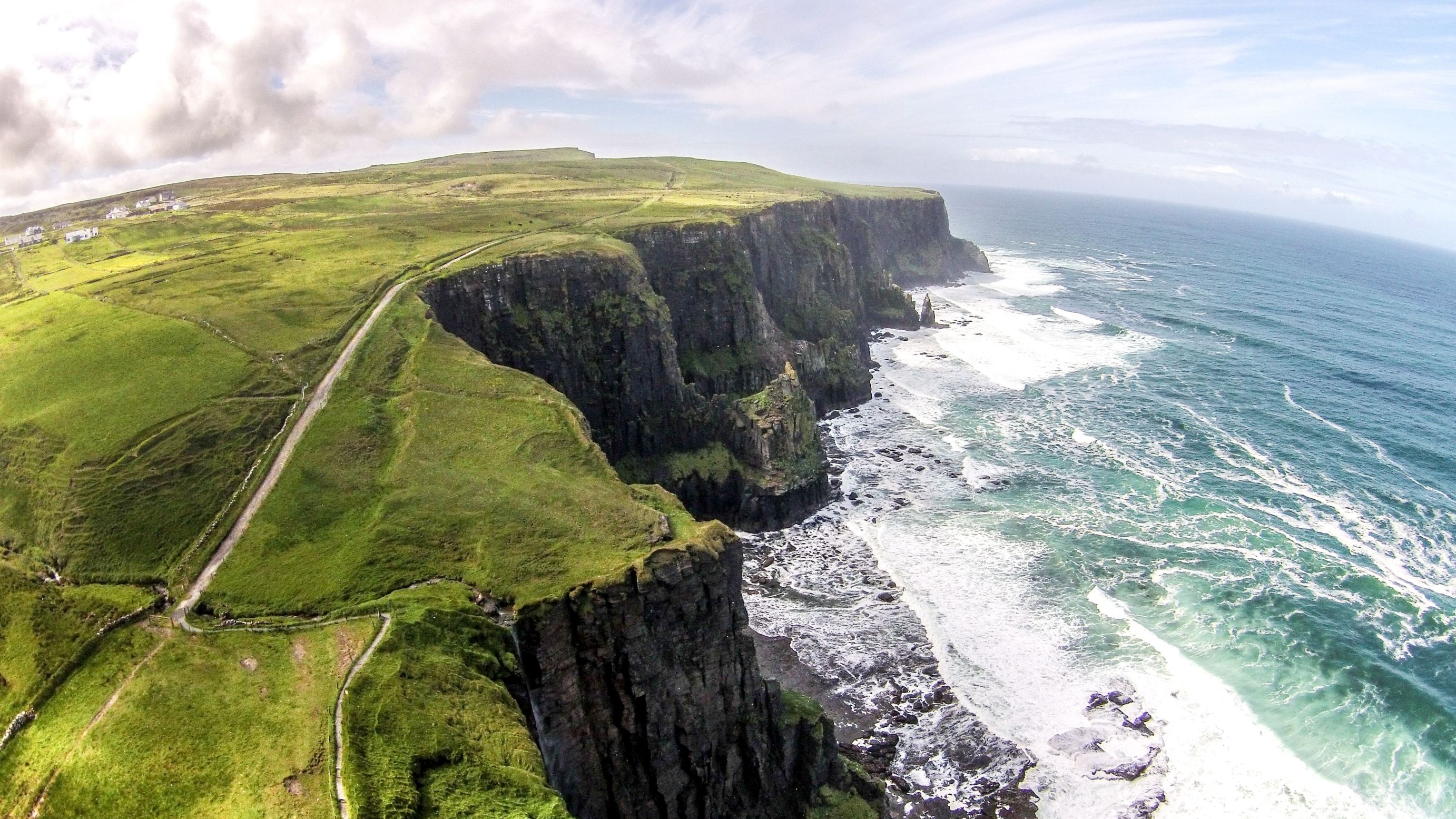 Slide 37 of 41: A couple have captured a series of striking drone images of Ireland. Martin and Caro quit their jobs and decided to travel round the world. They took their honeymoon in Ireland in June 2015 and captured a series of stunning drone images of rugged coastlines, hills and even the castle where Game of Thrones was previously filmed.