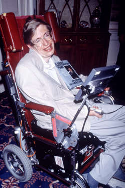 Slide 4 of 24: PROFESSOR STEPHEN HAWKING RECEIVING HIS CERTIFICATE FROM THE GUINNESS BOOK OF RECORD - 1992
