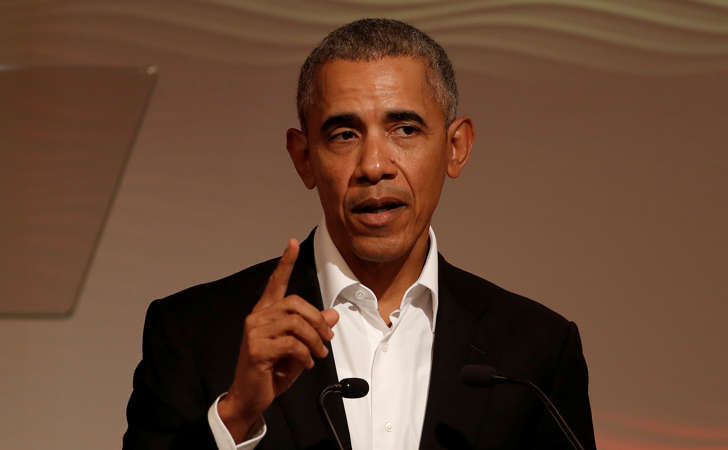Former U.S. President Barack Obama speaks during a Leadership Summit in Delhi, India, December 1, 2017. REUTERS/Cathal McNaughton