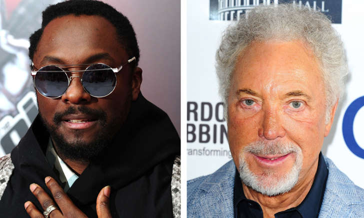 File photos of Will.i.am (left) and Sir Tom Jones (right).