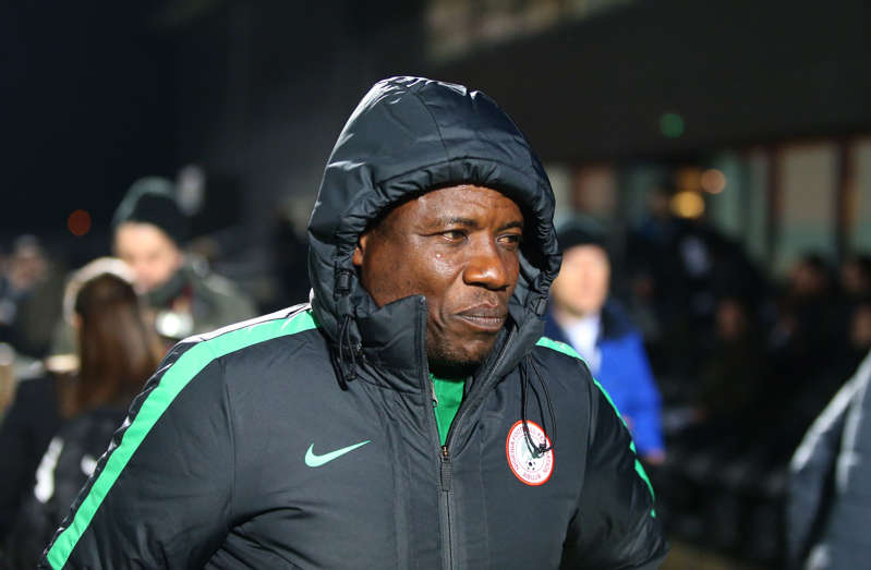 Salisu Yusuf coach of Nigeria during the International Friendly match between Nigeria and Senegal at The Hive on March 23, 2017 in Barnet, England.