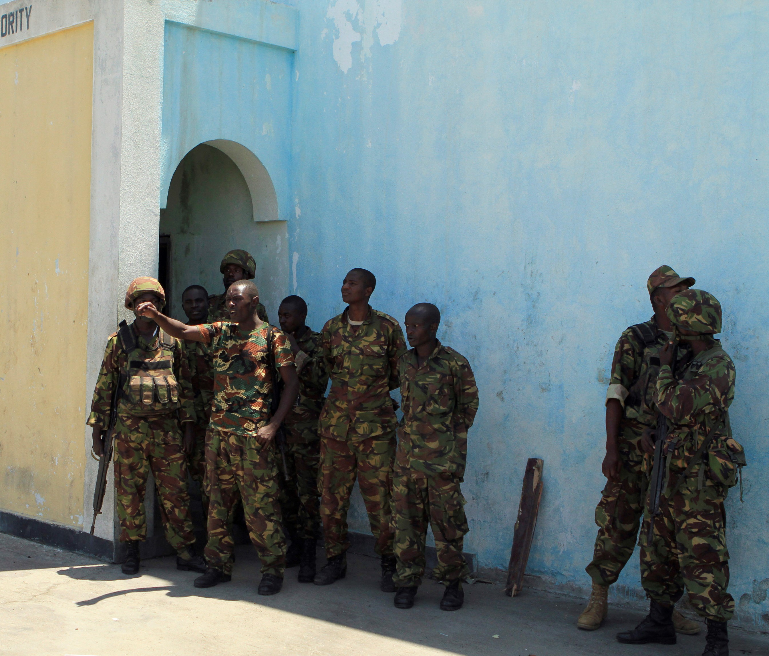 File picture of Kenya Defence Forces soldiers at duty.