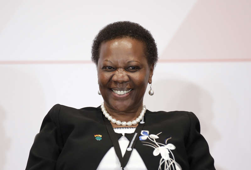 File photo of Irene Muloni, Minister of Energy and Mineral Development, Uganda during the 'Berlin Energy Transition Dialogue'