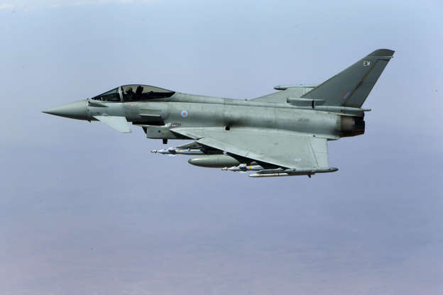 A Royal Air Force Typhoon aircraft