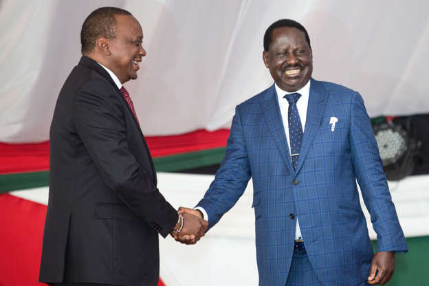 Image result for Handshake could be a Uhuru and Raila affair
