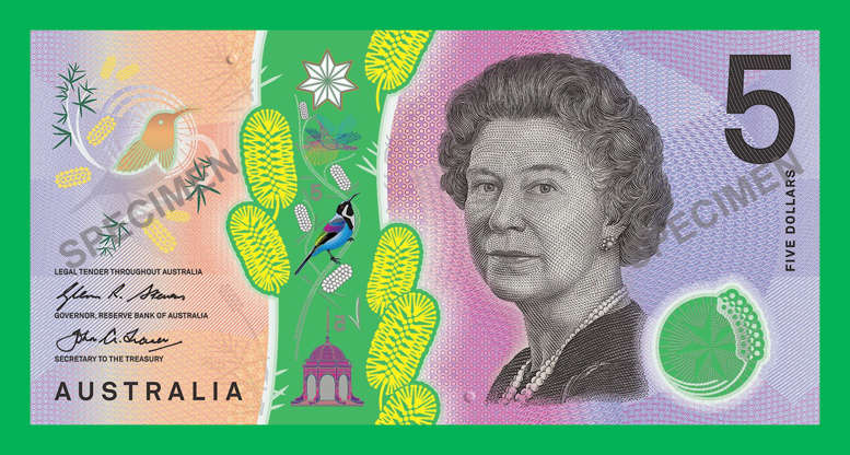 Slayt 2/65: APRIL 12, 2016: In the handout image provided by the Reserve Bank of Australia, the Queen side of the new $5 banknote is on display. The Reserve Bank of Australia today released images of the new $5 banknote that will be issued into circulation from 1 September 2016. (Photo by Reserve Bank of Australia via Getty Images)