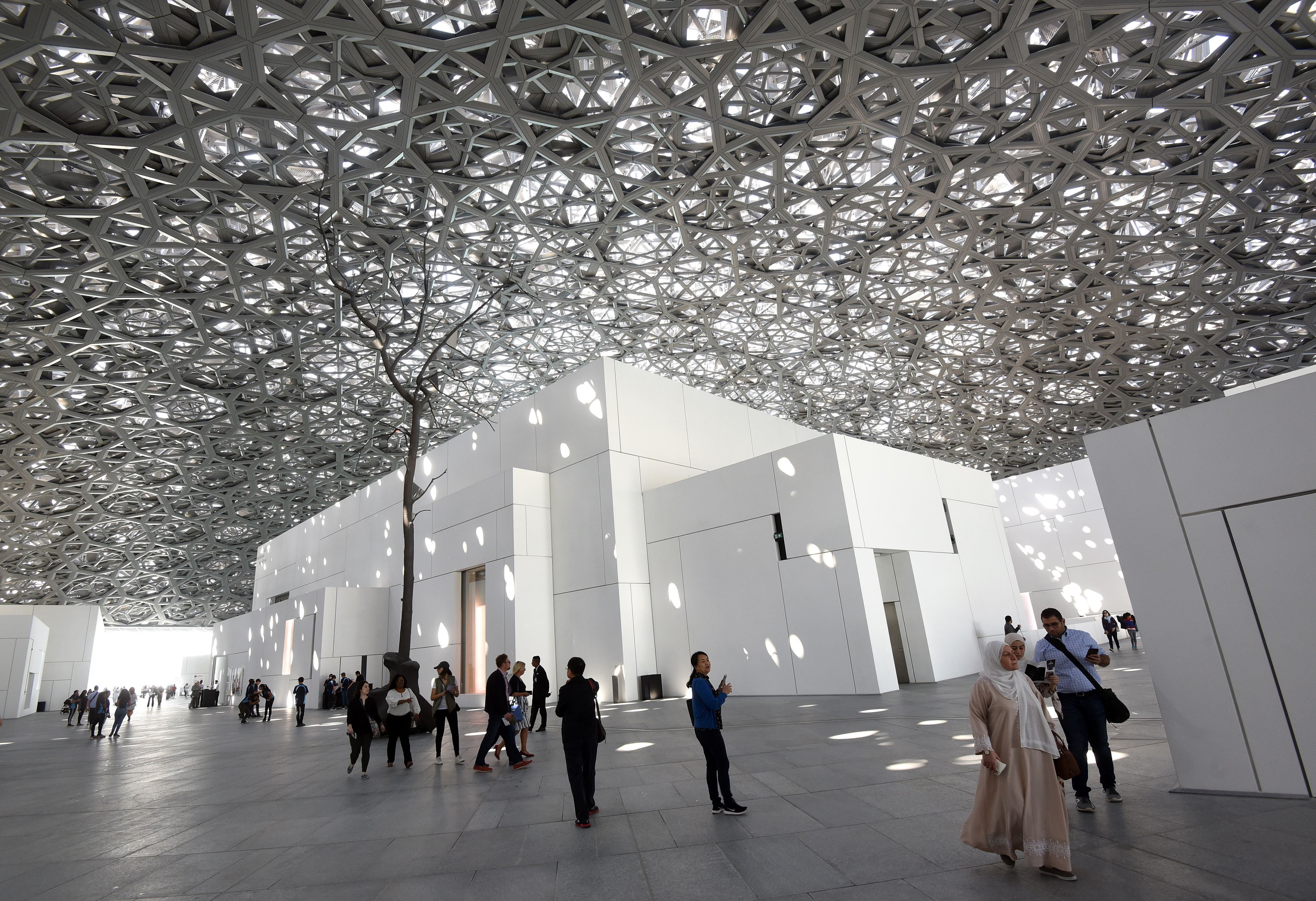 Slide 26 of 77: ABU DHABI, UNITED ARAB EMIRATES - JANUARY 09:  A general view of the Louvre Abu Dhabi museum on January 9, 2018 in Abu Dhabi, United Arab Emirates.  (Photo by Tom Dulat/Getty Images)