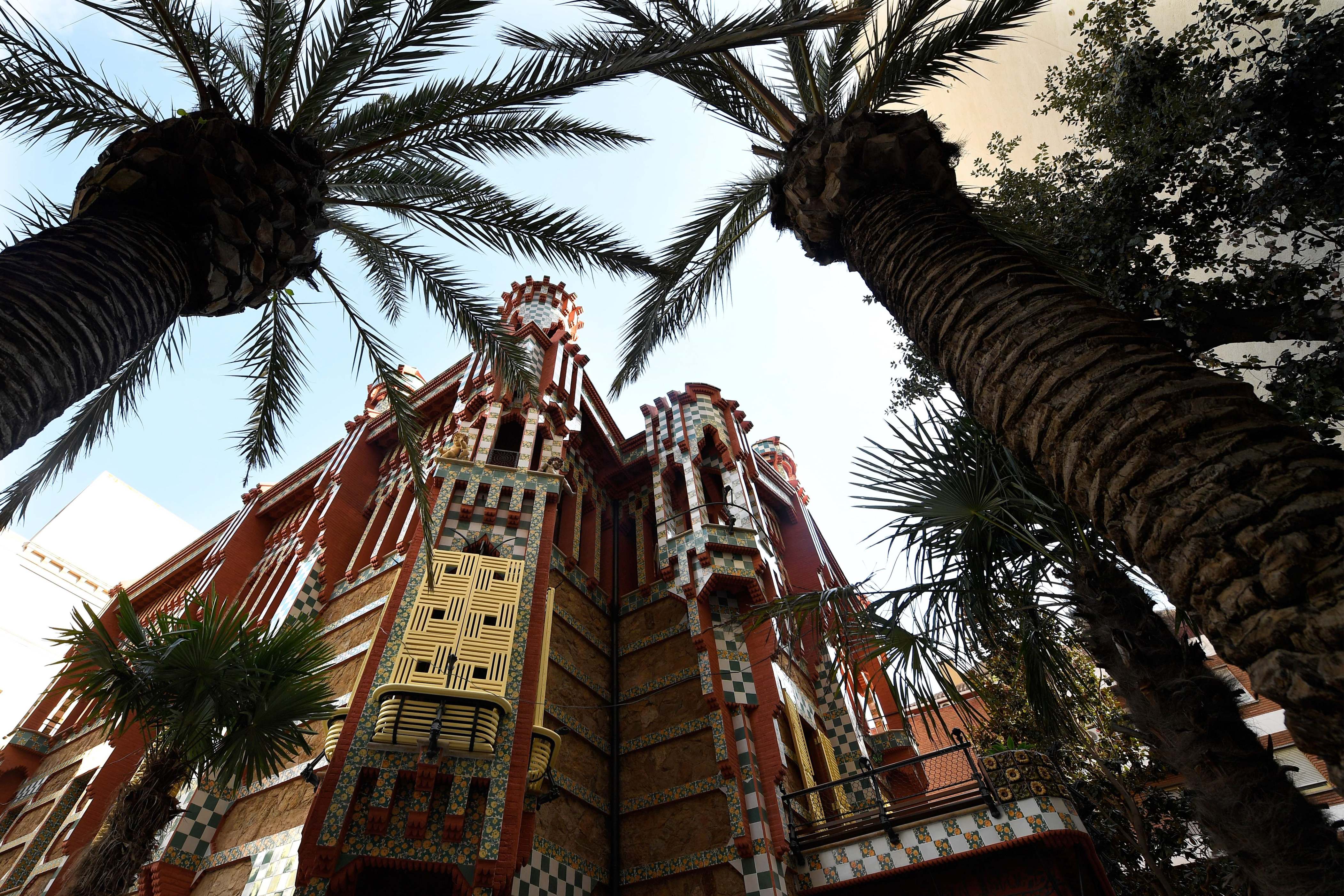 Slide 11 of 77: The picture shows the facade of the 'Casa Vicens' (House Vicens) designed by Spanish architect Antoni Gaudi taken on November 16, 2017 in Barcelona. / AFP PHOTO / LLUIS GENE        (Photo credit should read LLUIS GENE/AFP/Getty Images)