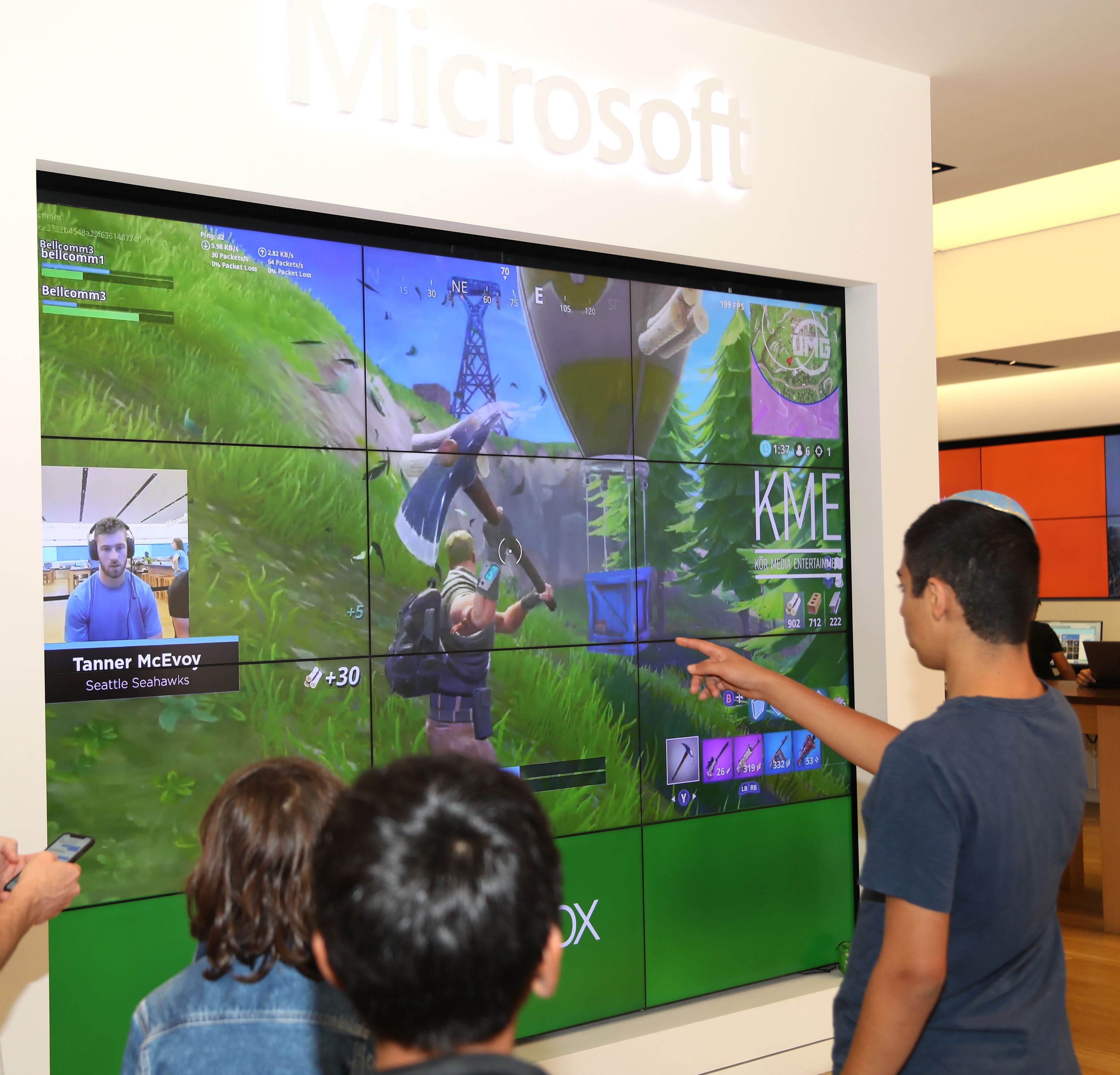general view at the microsoft stores pro player charity fortnite duos tournament presented by kor - microsoft tournament fortnite