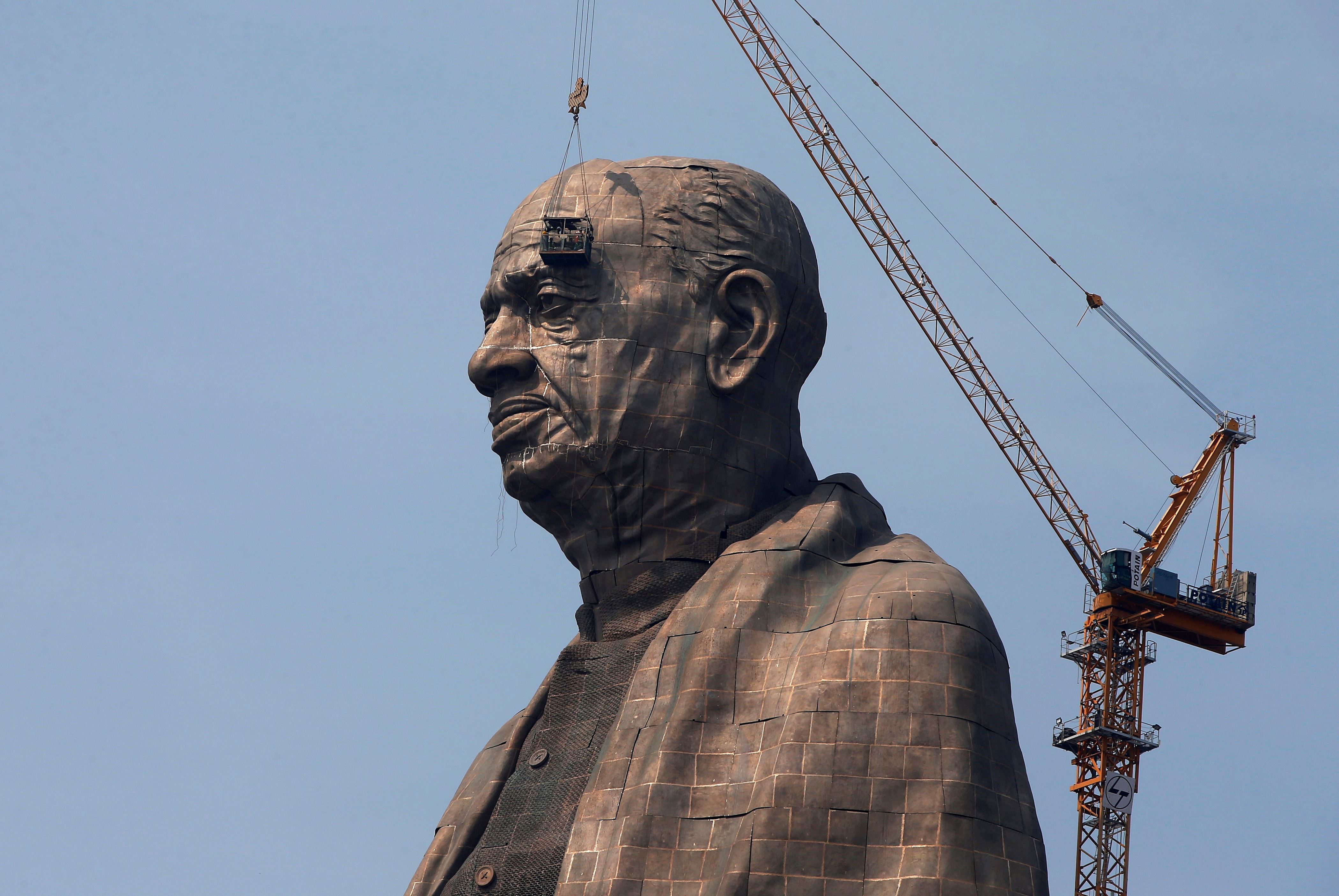 Glimpse of world’s tallest statue of Sardar Patel