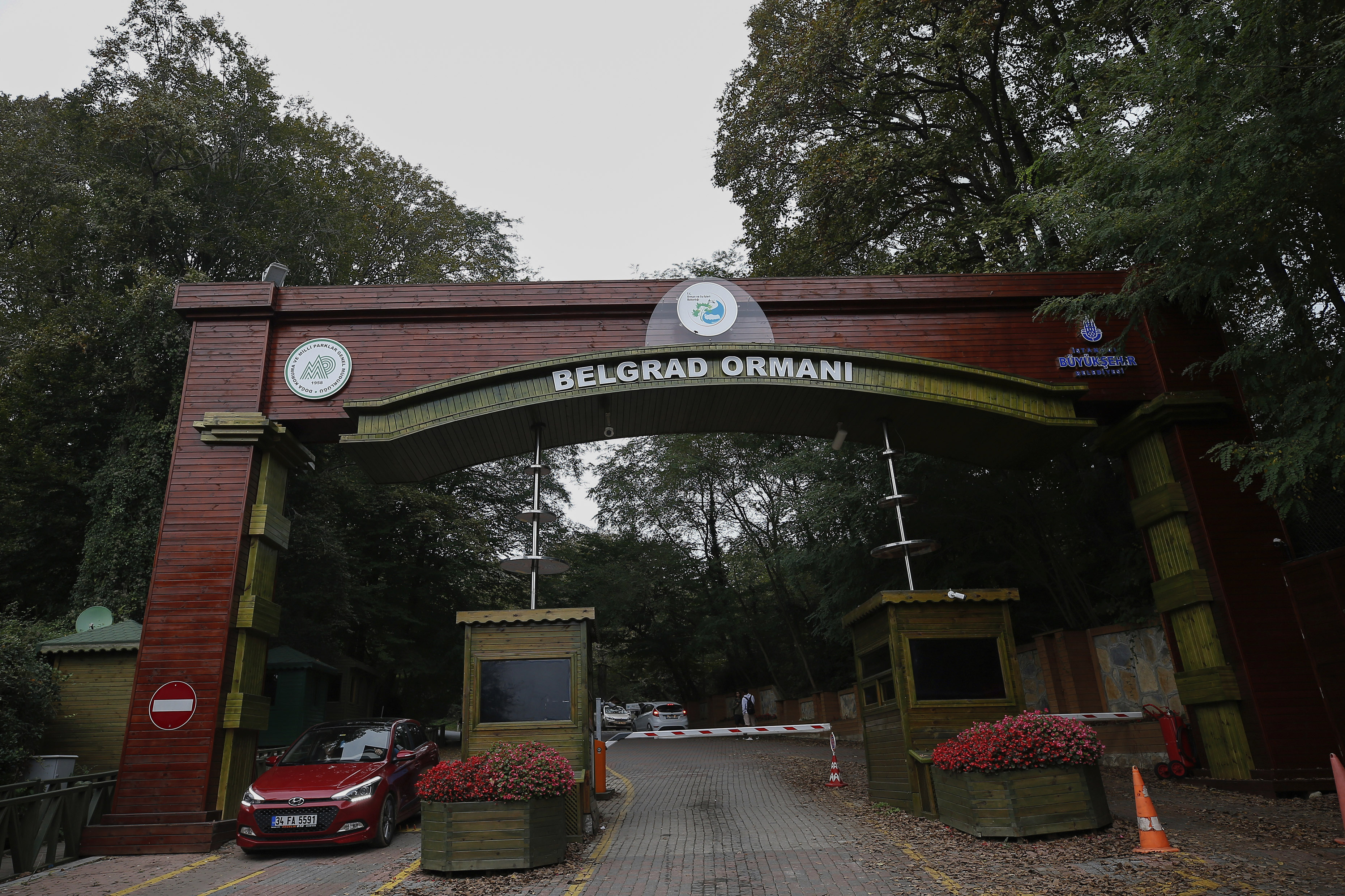 Slide 4 of 64: The entrance to the Belgrade Forest on the outskirts of Istanbul, Saturday, Oct. 20, 2018. A Turkish official told AP that investigators are looking into the possibility that Khashoggi's remains may have been taken outside Istanbul. Speaking on condition of anonymity because the investigation is ongoing, the official said police have established that two vehicles belonging to the consulate left the building Oct. 2. One traveled to the Belgrade Forest on the city's outskirts, while the other went to the city of Yalova, across the Sea of Marmara from Istanbul, the official said. (AP Photo/Emrah Gurel)