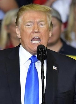 President Donald Trump in Kentucky on Saturday.