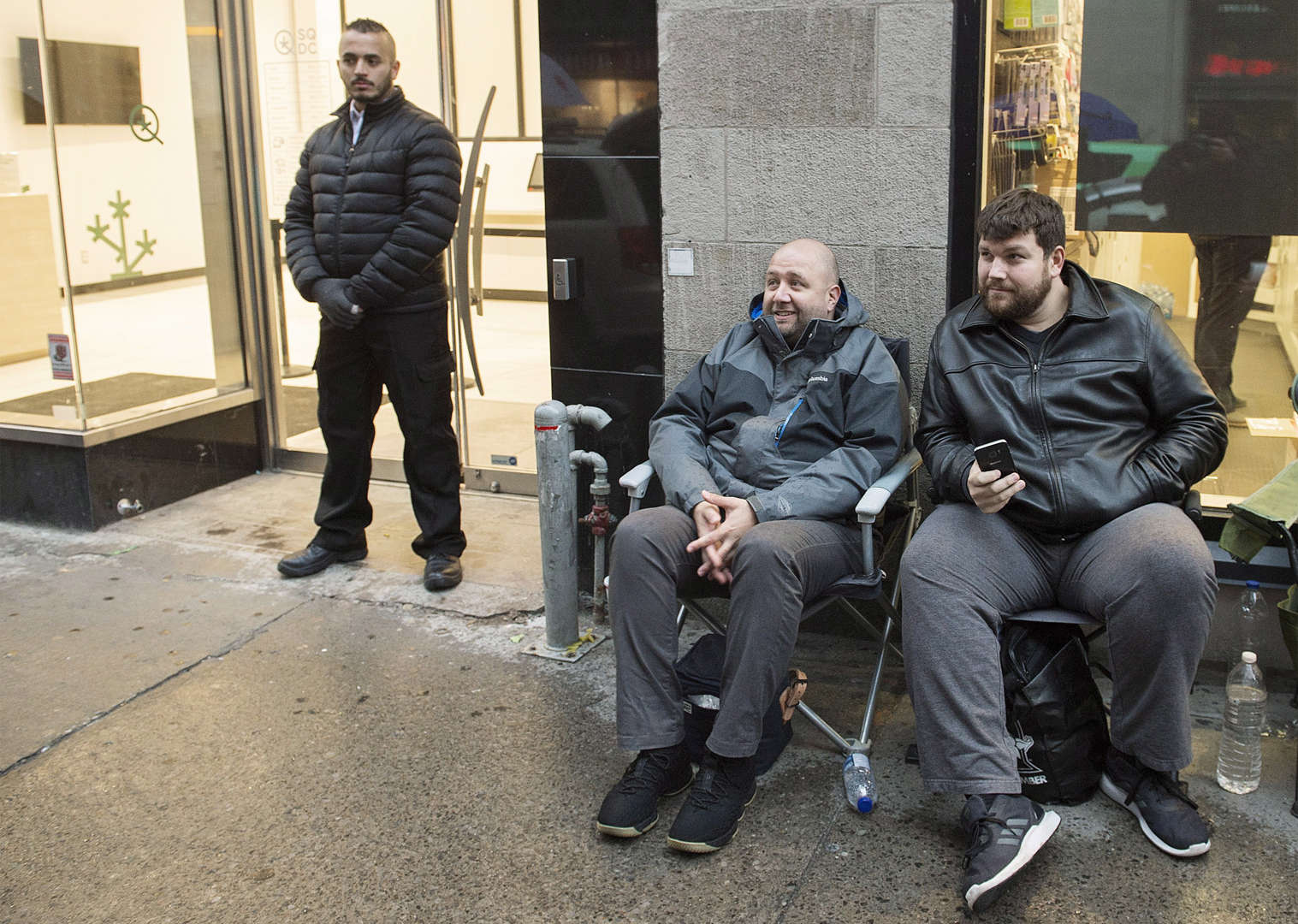 People wait in line to purchase legal cannabis outside a government store in Montreal, Wednesday, Oc... - THE CANADIAN PRESS/Graham Hughes Slide 20 of 31: People wait in line to purchase legal cannabis outside a government store in Montreal, Wednesday, October 17, 2018.