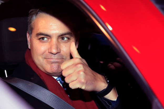 Slide 1 of 29: CNN's Jim Acosta gestures as he leaves federal court in Washington, Wednesday, Nov. 14, 2018, following a hearing on a legal challenge against President Donald Trump's administration over the revocation of his White House "hard pass." (AP Photo/Manuel Balce Ceneta)