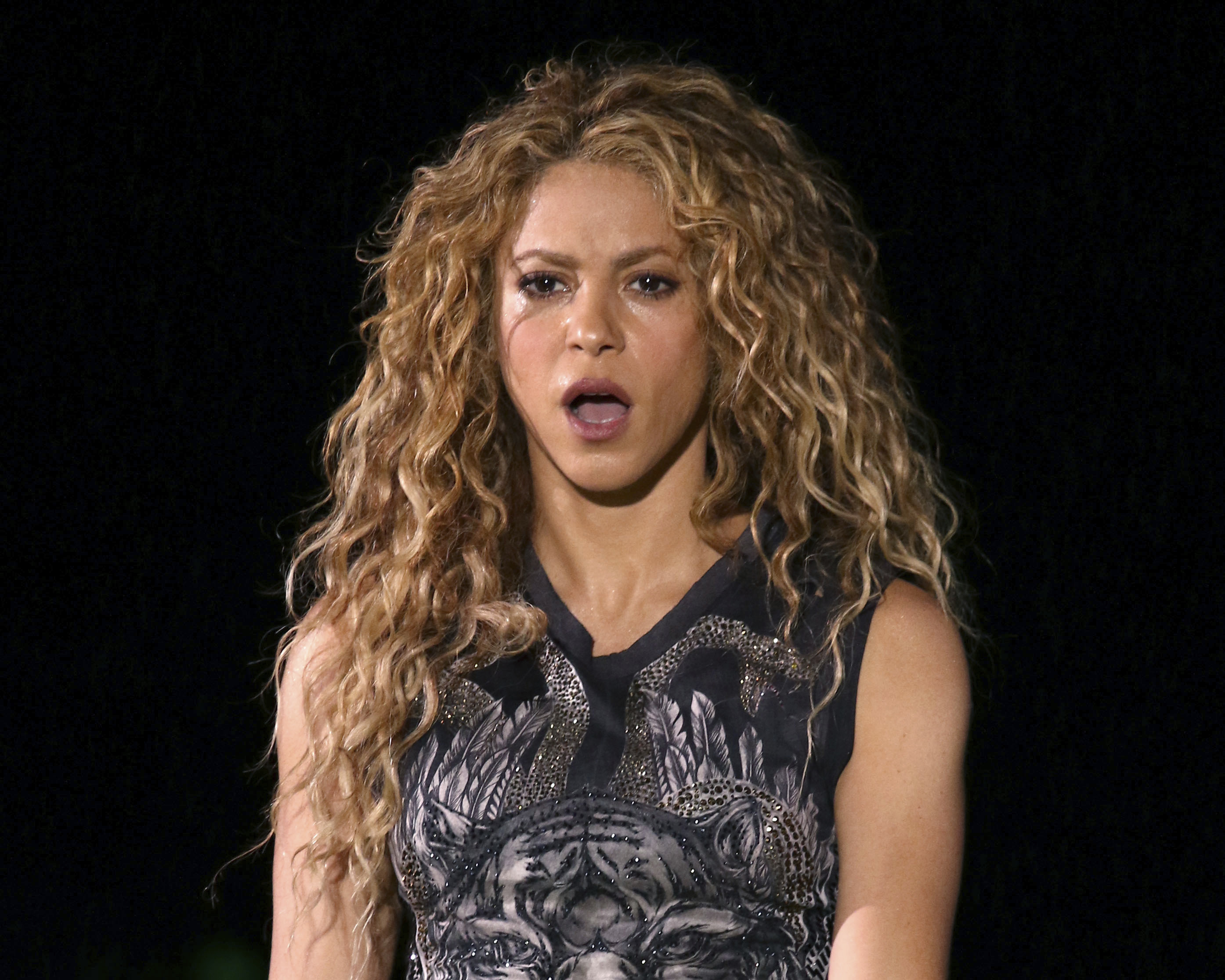 Shakira performs in concert. (Photo by Greg Allen/Invision/AP)
