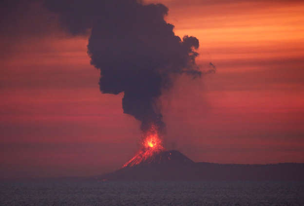 Image result for Tsunami caused by eruption of an island volcano killed at least 43 people