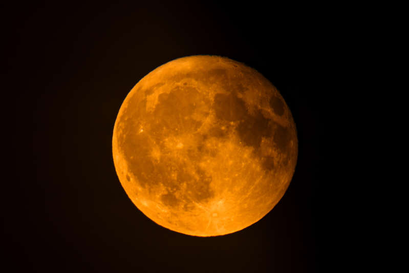 Representational image: Full lunar eclipse in the dark night sky