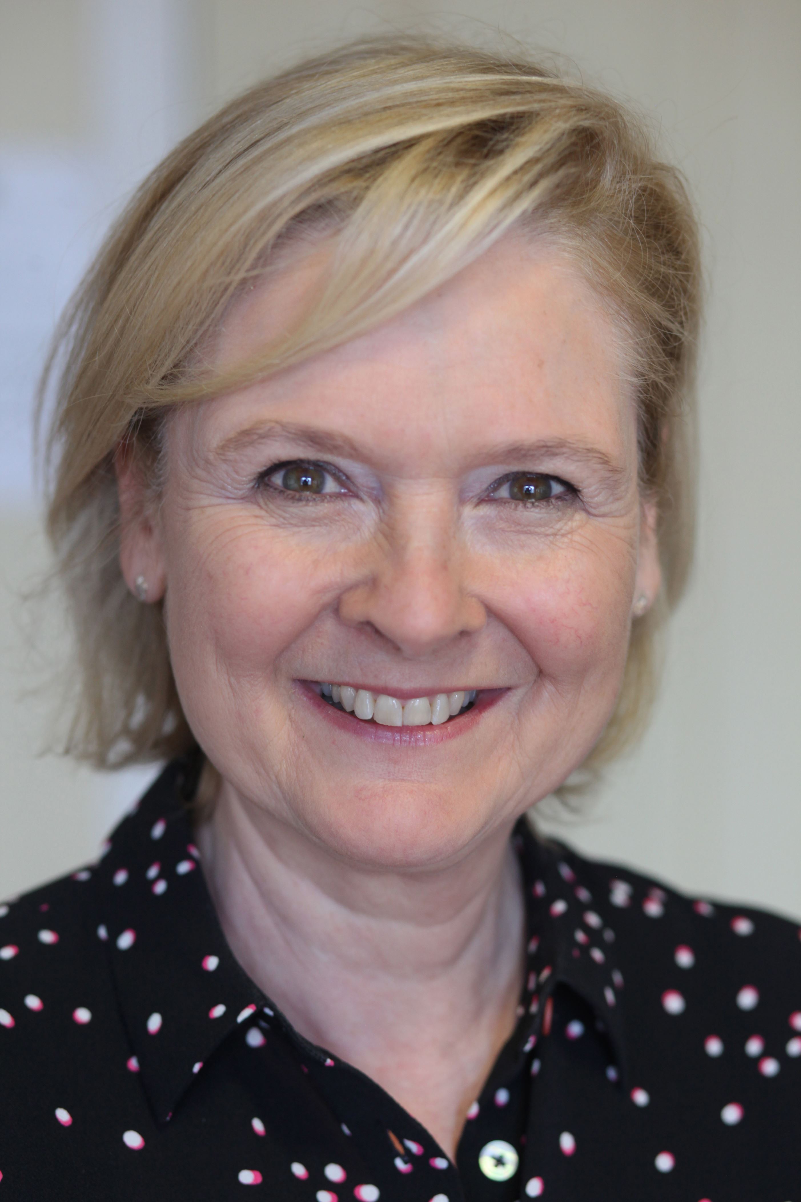 Portrait of Irish-born English broadcast journalist Martha Kearney