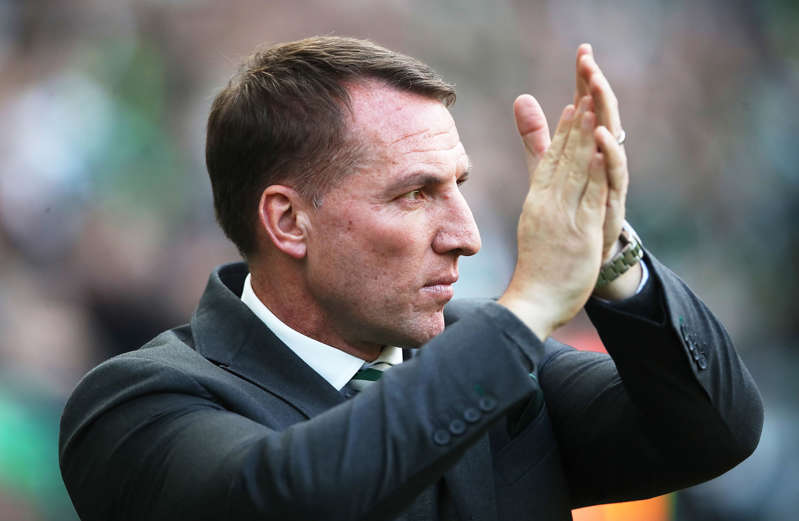 GLASGOW, SCOTLAND - FEBRUARY 24: Celtic manager Brendan Rodgers is seen during the Ladbrokes Premiership match between Celtic and Motherwell at Celtic Park on February 24, 2019 in Glasgow, United Kingdom. (Photo by Ian MacNicol/Getty Images)