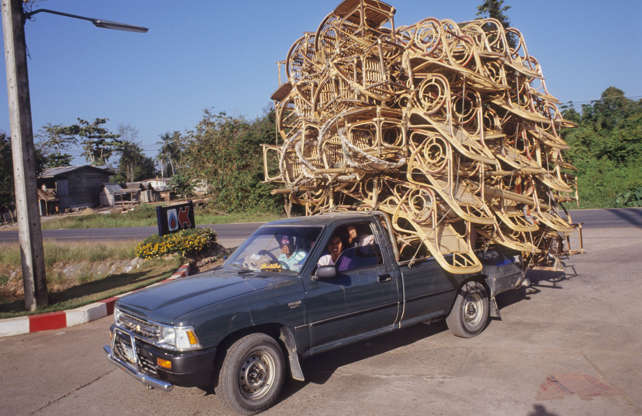 Slide 39 de 45: Ratan furniture being taken to market