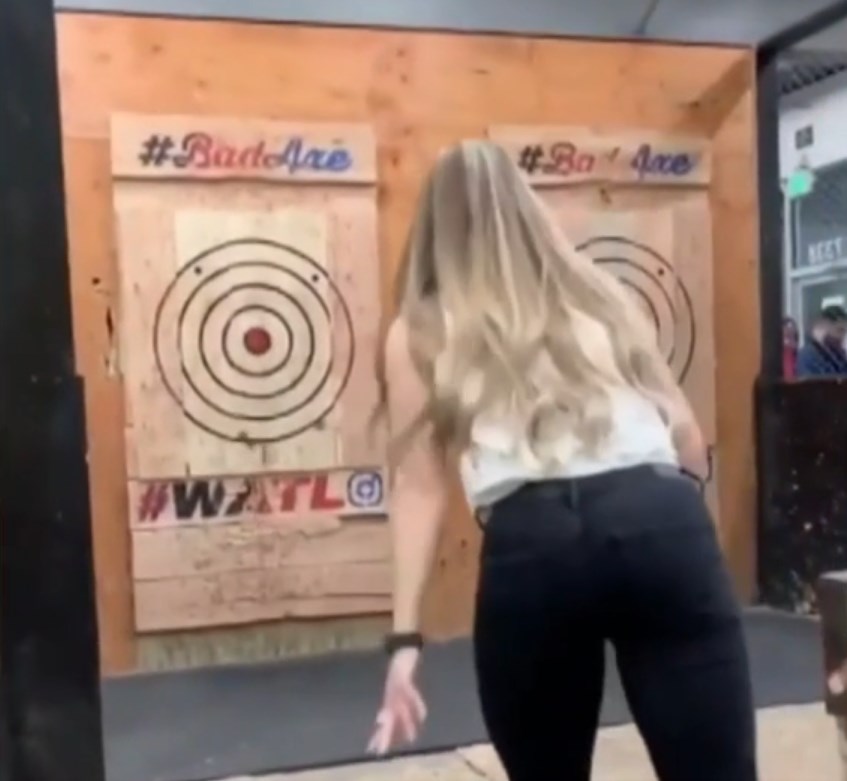 Axe Ident Averted Axe Thrower Narrowly Avoids Getting Hit