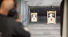 (GERMANY OUT)   Man at a shooting range aiming at targets with a rifle at the American Shooting Center.   (Photo by Dünzl\ullstein bild via Getty Images)