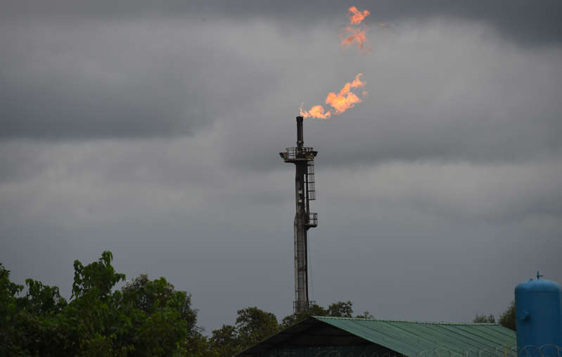 Nigeria lost N234bn to gas flaring in 2018 –NNPC File Photo-A gas flare burns at the Batan flow station operated by Chevron under a joint-venture arrangement with the Nigerian National Petroleum Corporation (NNPC) TNTTV AFRICA