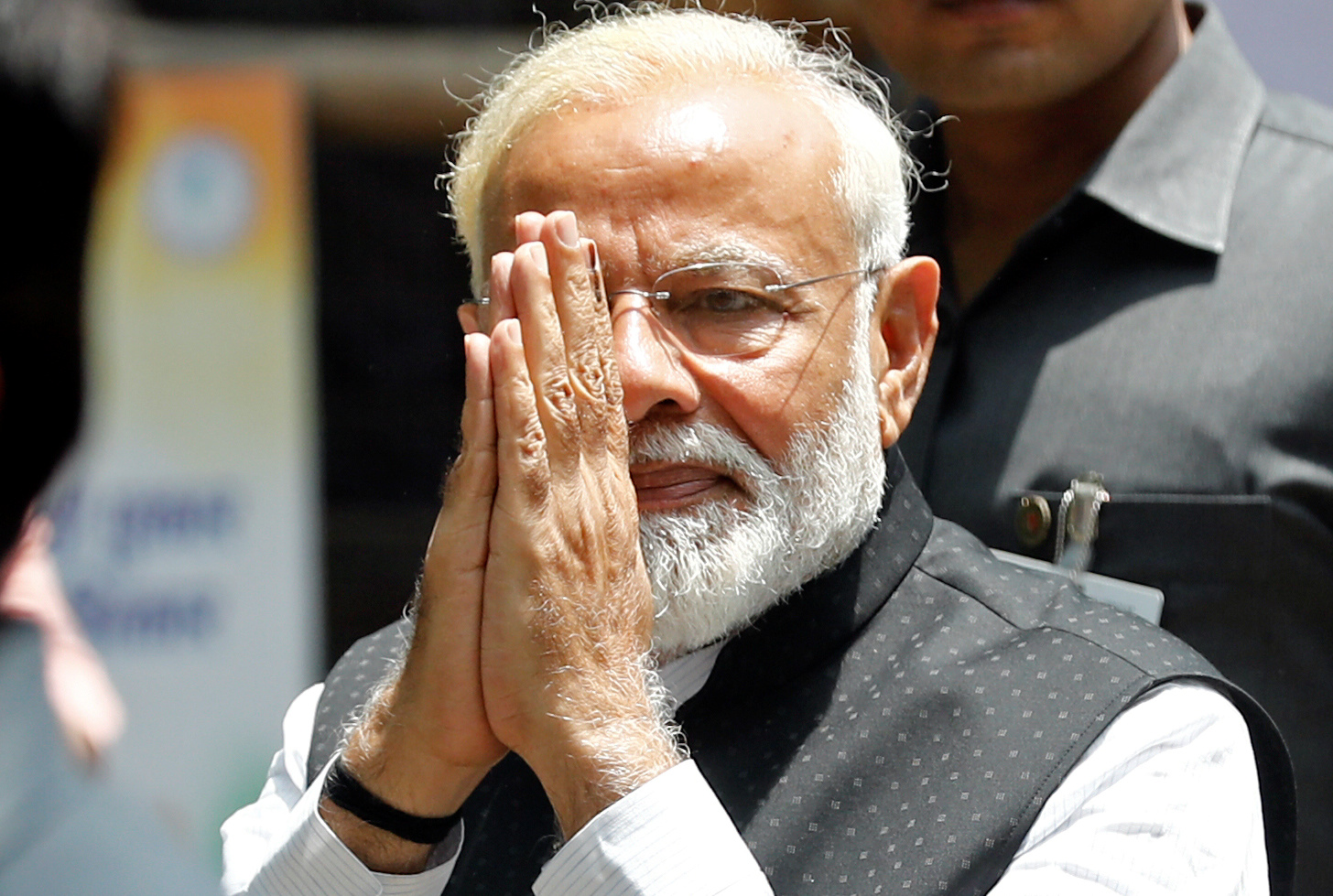 India’s Prime Minister Narendra Modi arrives to file his nomination papers for the general elections in Varanasi, India April 26, 2019. REUTERS/Adnan Abidi