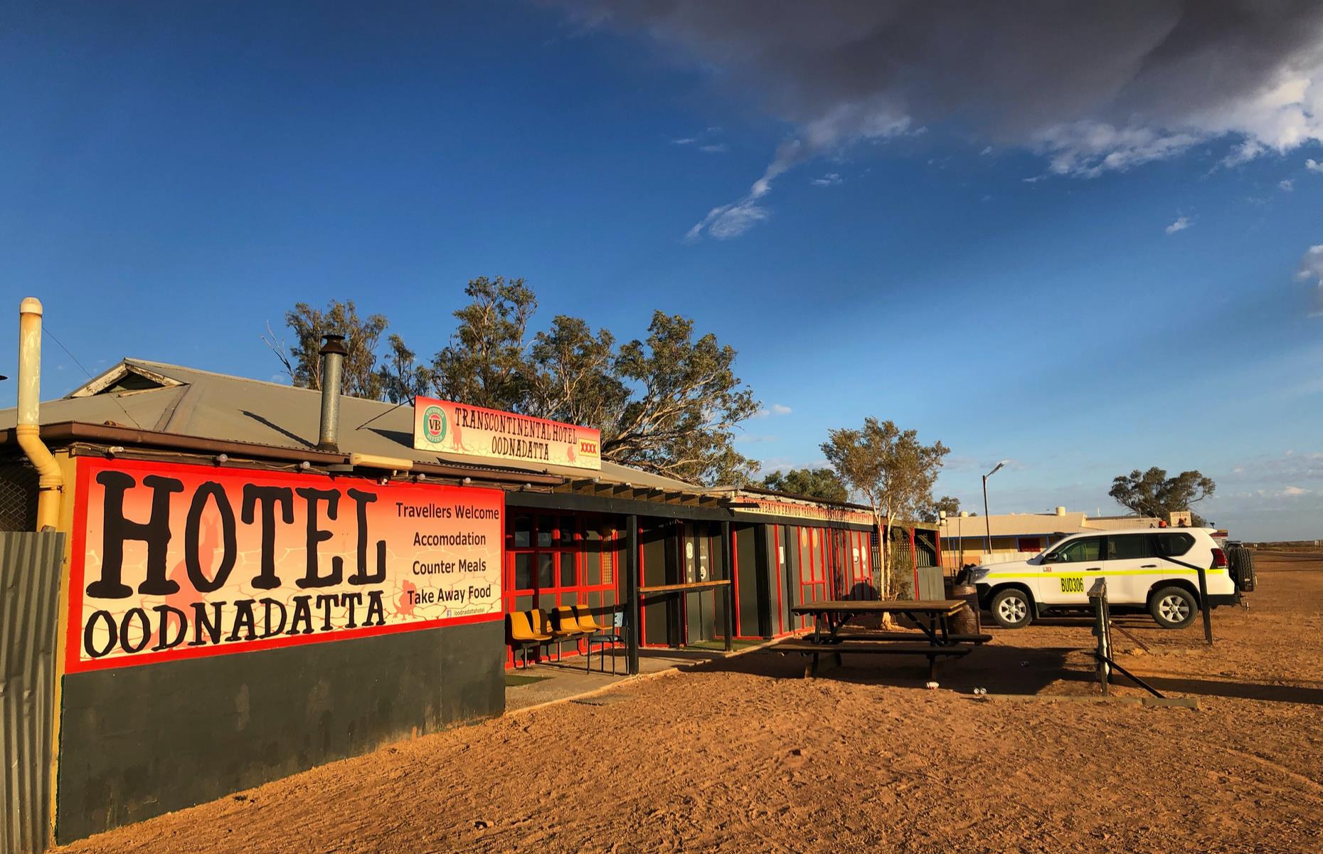 <p>The Oodnadatta Track – a traditional Aboriginal trading route – begins at Marree in South Australia and travels roughly northwest for 385 miles through the tiny town of Oodnadatta before looping back to the Stuart Highway at Marla. Once a stop on the original Ghan Railway, tiny Oodnadatta has a pub (in the Transcontinental Hotel, which is owned by the local Aboriginal people), the hard-to-miss Pink Roadhouse, post office and an intriguing little museum in one of the town’s old railway station buildings.</p>