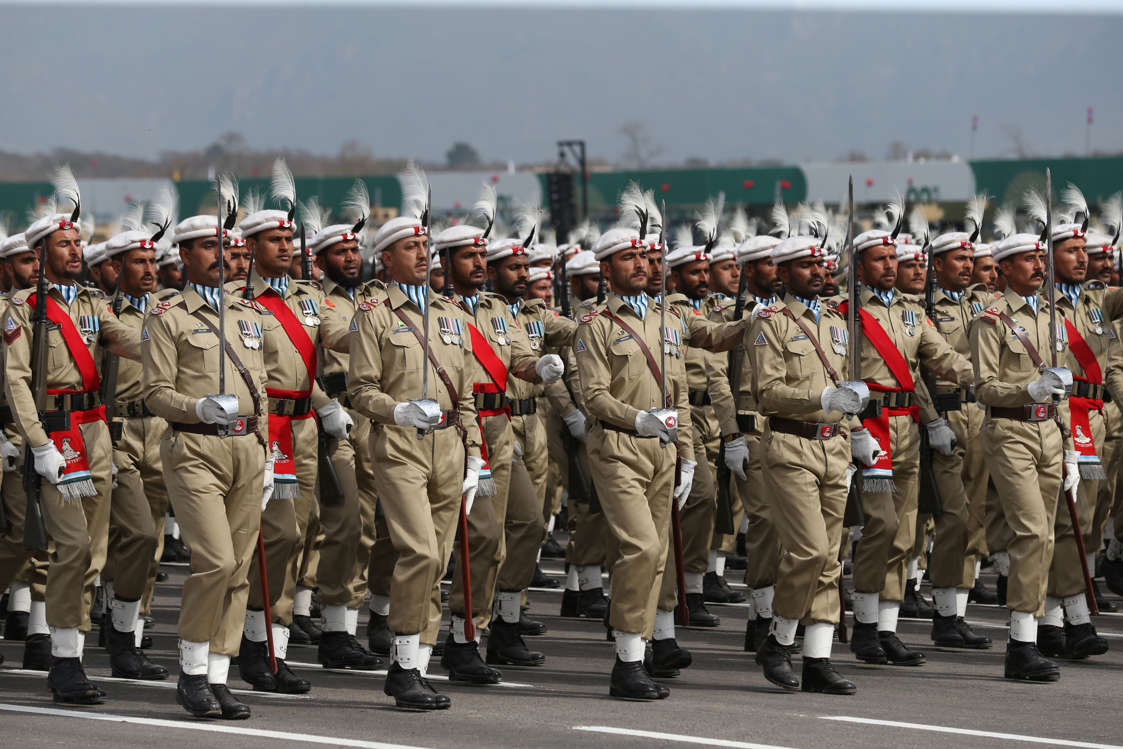 Slide 37 of 51: ISLAMABAD, PAKISTAN - MARCH 23: Military parade held to mark the Pakistan National Day celebrations in Islamabad, Pakistan on March 23, 2019.