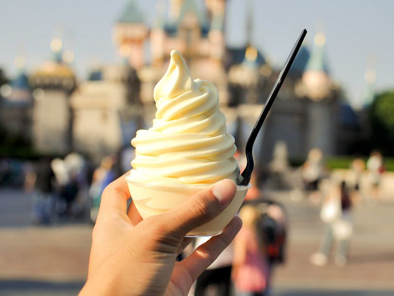 <p>A Dole Whip, consisting of non-dairy soft-serve in pineapple juice, is among the most popular foods guests can enjoy at the resort. It's both delicious and refreshing. If you happen to be at the Disneyland Hotel, stroll over to Trader Sam's to order one with rum.</p>