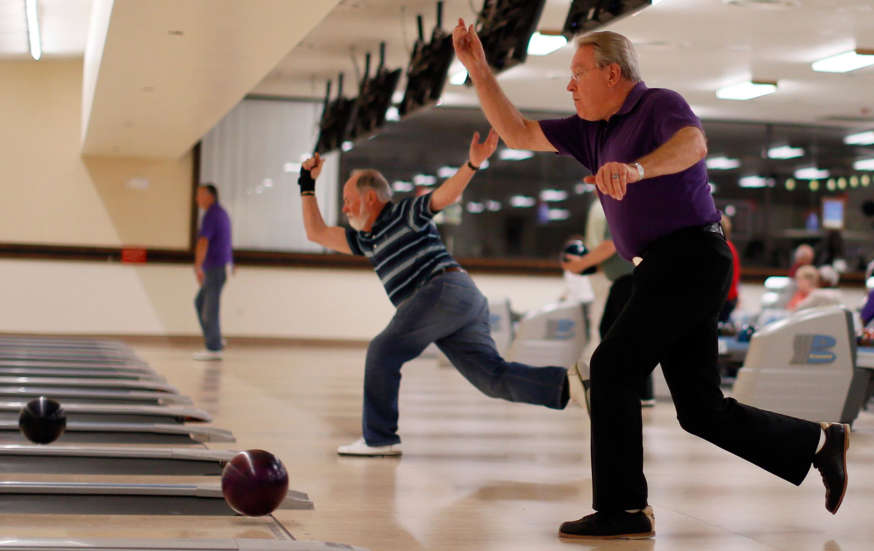 Retirees bowl in Sun City, Arizona. Sun City was built in 1959 to be America's first active retirement community.