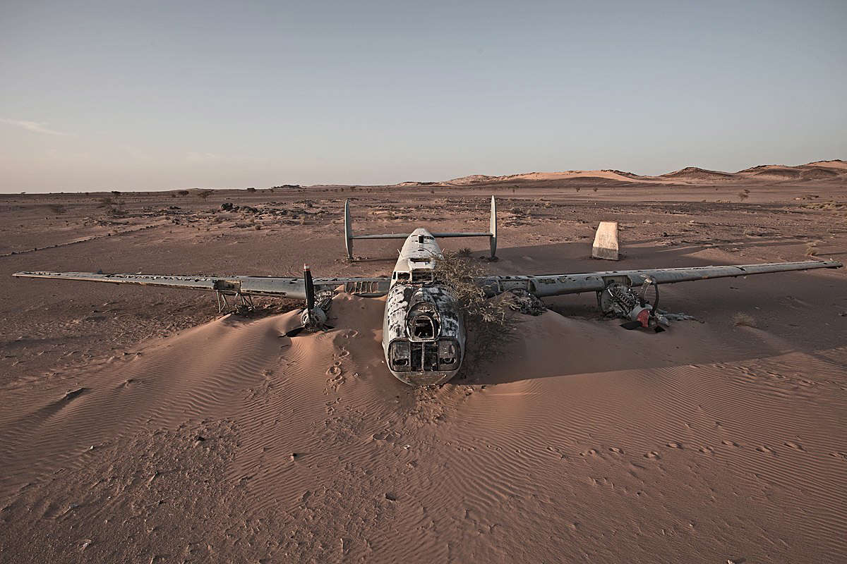 Slide 6 of 28: Double trouble, this is how a crash can be described in this part of the world. The Sahara Desert is not just a desolate location but also strife-torn region. All 19 passengers in survived the difficult conditions after this long-range maritime patrol aircraft crashed in Western Sahara.