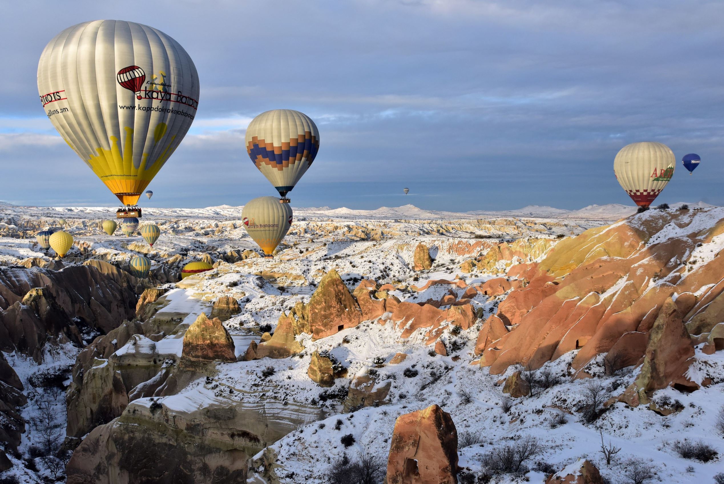 空から眺める絶景 トルコ カッパドキアの気球ツアー
