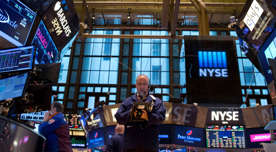 First Day Of Trading for 2015 On The Floor Of The NYSE As U.S. Stock-Index Futures Rise After S&P 500's December Decline