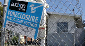 RICHMOND, CA - APRIL 06: A foreclosure sign hangs on a fence in front of a foreclosed home on April 6, 2011 in Richmond, California. The California Housing Finance Agency is expanding its $2 billion foreclosure relief initiative that will now help those who refinanced or took out home equity lines of credit. The agency's largest program offers $875 million in temporary financial help to people who have lost their jobs or had pay reductions and will provide up to $3,000 a month for six months to cover mortgatge payments and related costs. (Photo by Justin Sullivan/Getty Images)