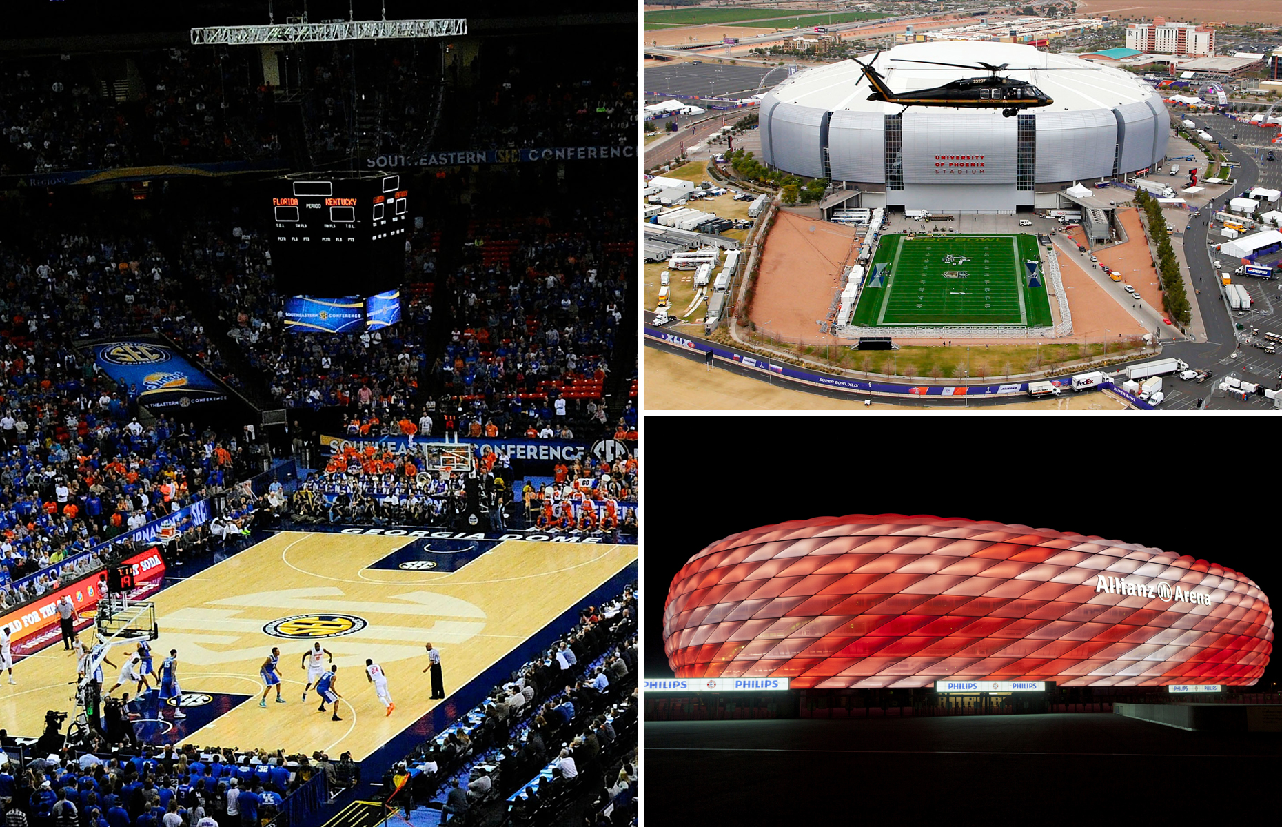 近未来的 世界の最先端スポーツスタジアム