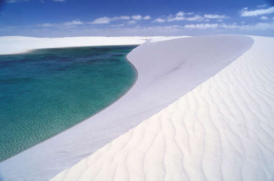 Desert that turns into a beach