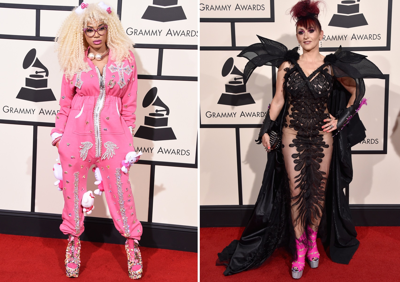 As the 58th Grammy Awards is here, let’s a look at some of the craziest outfits that celebs wore while attending the event on Feb.15. 2016 at the Staples Center.