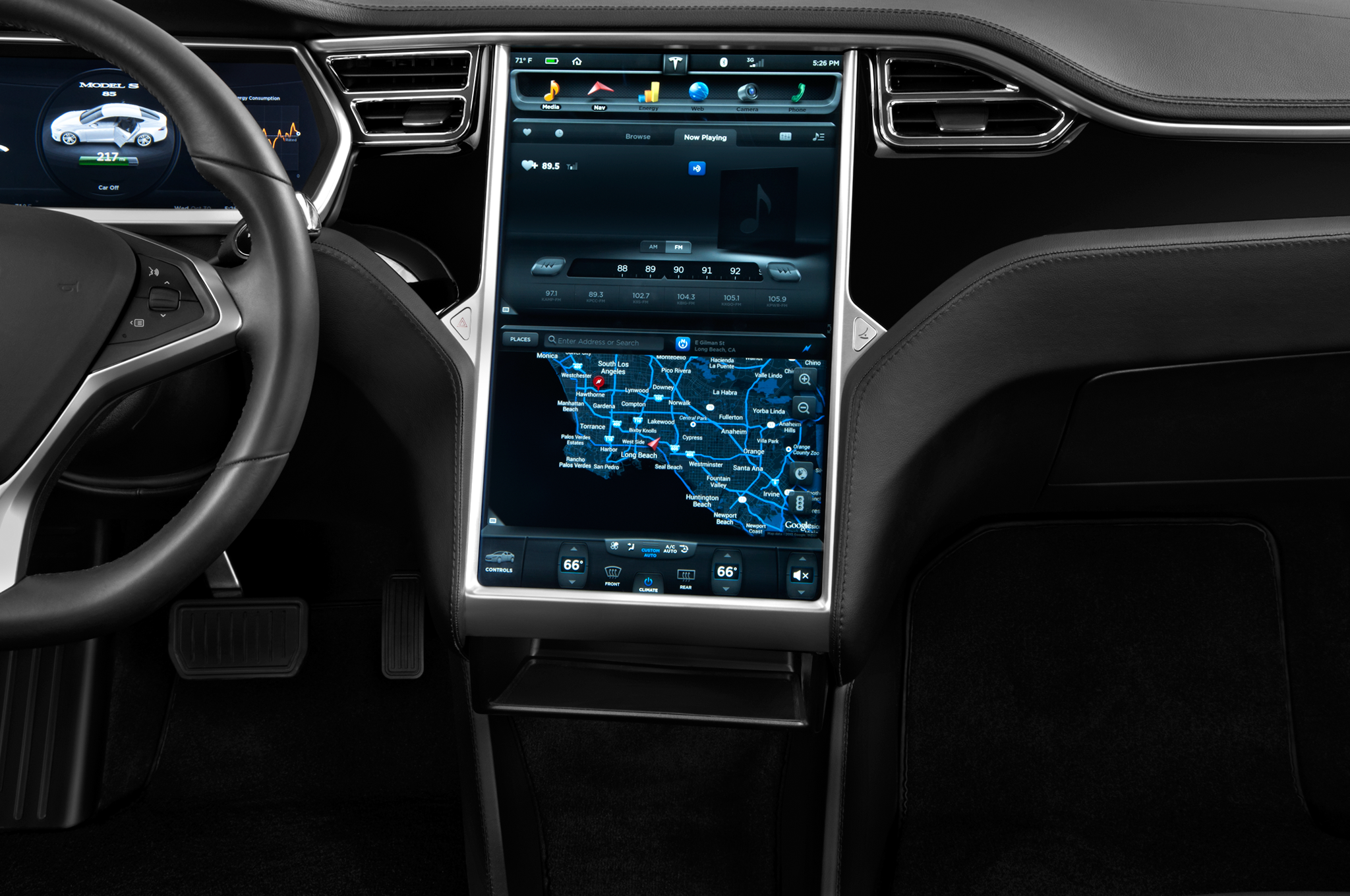 2016 Tesla Model S P90d Interior Photos Msn Autos