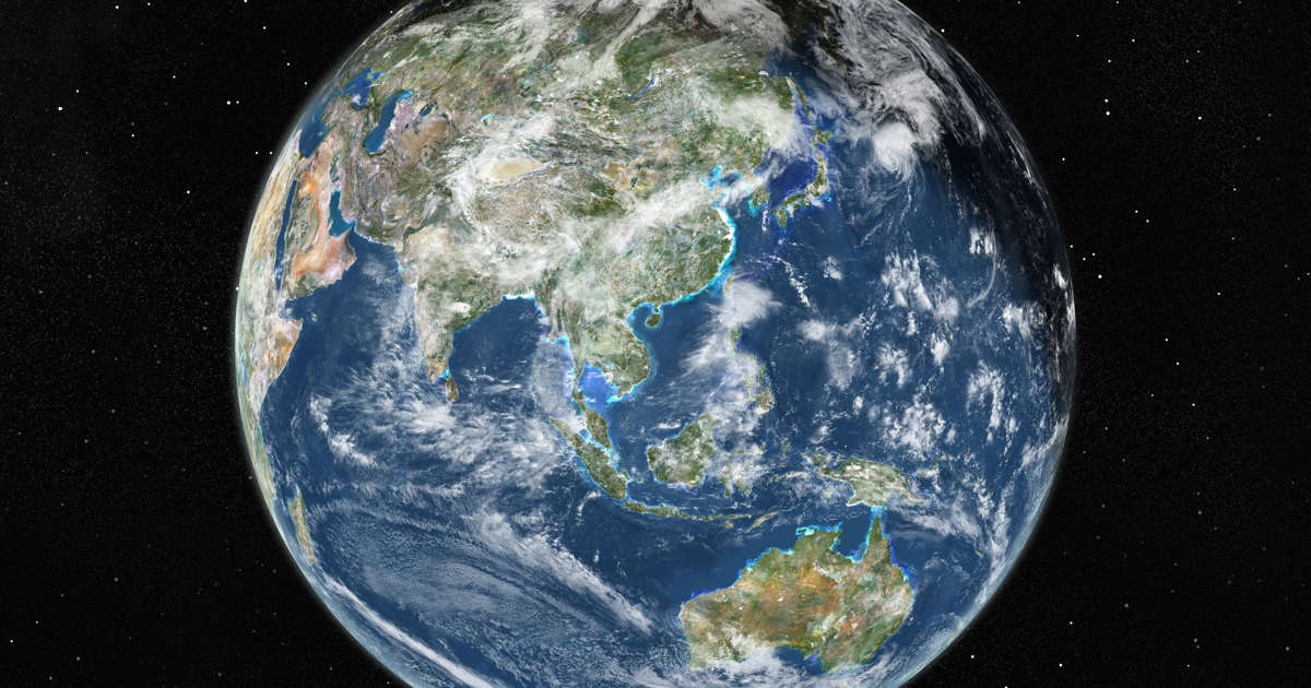 live earth view from satellite