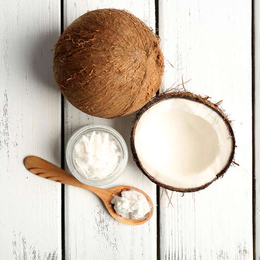 Slide 19 of 35: <p>An extremely healthy saturated fat, <a href="http://www.rodalewellness.com/food/why-coconut-oil-trumps-vegetable-oil?cid=isynd_PV_0616">coconut oil</a> is easy to digest and is almost immediately broken down by enzymes in your saliva and gastric juices. This means that your body doesn't need to make fat-digesting enzymes, which puts less strain on your liver.</p>