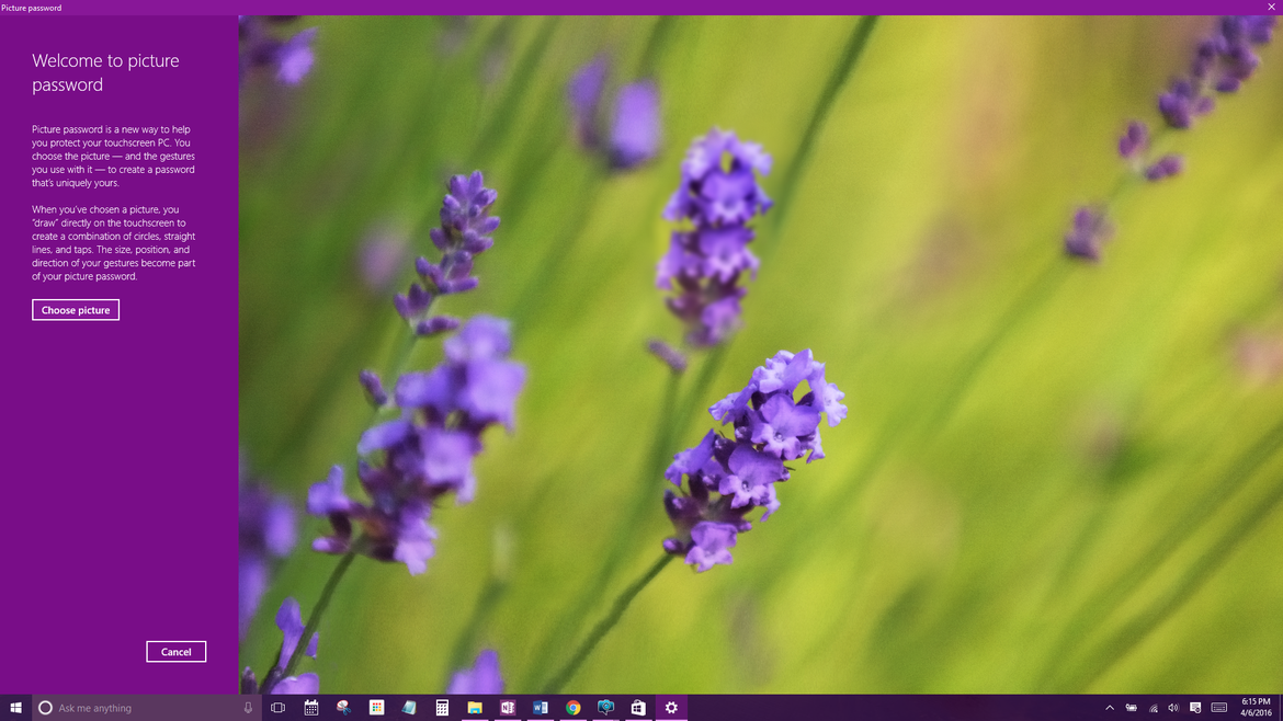 Windows está a la vanguardia de la seguridad cuando se trata de proteger tu computadora. Puedes configurar tu pantalla de inicio para que uses el reconocimiento fácil, un PIN o tu huella digital, en vez de una contraseña para acceder al sistema. Puedes también crear una contraseña visual con tu foto favorita y un gesto de tres movimientos.