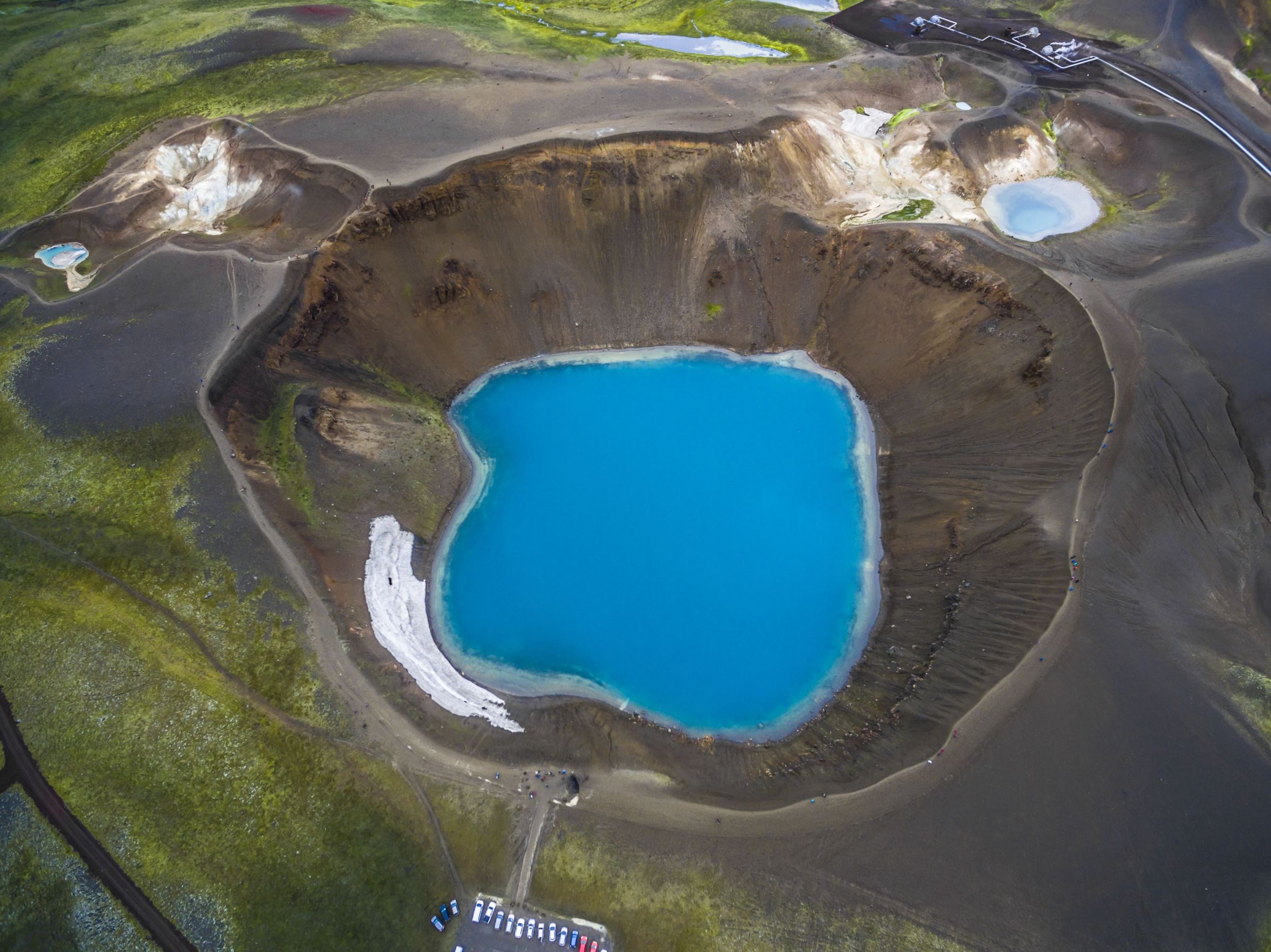 Slide 47 of 100: Iceland by drone, Iceland - Aug 2015 Krafla Viti
