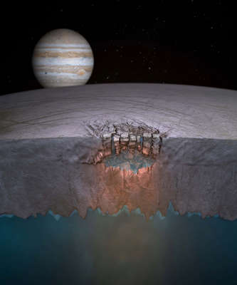 Hubble descobre novas evidências de gêiseres de água na Europa, uma das luas de Júpiter
