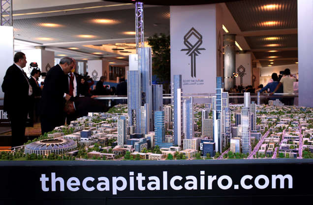 Slide 8 of 14: A model of a planned new capital for Egypt is on display at an economic conference, in Sharm el-Sheikh, Egypt, Saturday, March 14, 2015. Egypt's government announced Friday plans to build a new capital adjacent to Cairo, in a massive new project that in 