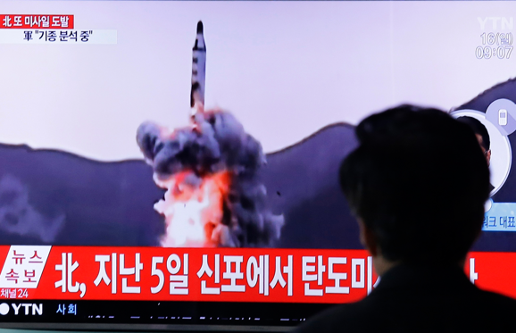 Slide 1 de 18: This undated picture released from North Korea's official Korean Central News Agency (KCNA) on March 19, 2017 shows North Korean leader Kim Jong-Un (C) inspecting the ground jet test of newly developed high-thrust engine at the Sohae Satellite Launching Ground in North Korea. North Korea has tested a powerful new rocket engine, state media said on March 19, with leader Kim Jong-Un hailing the successful test as a 'new birth' for the nation's rocket industry. / AFP PHOTO / KCNA VIA KNS / STR / South Korea OUT / REPUBLIC OF KOREA OUT ---EDITORS NOTE--- RESTRICTED TO EDITORIAL USE - MANDATORY CREDIT 'AFP PHOTO/KCNA VIA KNS' - NO MARKETING NO ADVERTISING CAMPAIGNS - DISTRIBUTED AS A SERVICE TO CLIENTS THIS PICTURE WAS MADE AVAILABLE BY A THIRD PARTY. AFP CAN NOT INDEPENDENTLY VERIFY THE AUTHENTICITY, LOCATION, DATE AND CONTENT OF THIS IMAGE. THIS PHOTO IS DISTRIBUTED EXACTLY AS RECEIVED BY AFP. / (Photo credit should read STR/AFP/Getty Images)